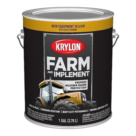 Krylon Acrylic Coating, High Gloss, New Equipment Yellow K01974008
