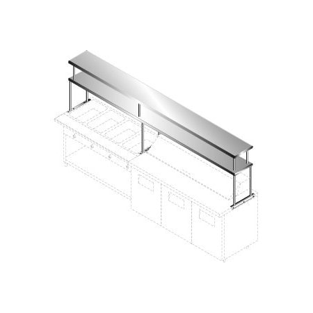 Advance Tabco Overshelf double 72 in.W x 18 in.D CU-18-72-2