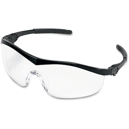 Mcr Safety ST1, Safety Glasses, Anti-Scratch, Clear Lens, Black Frame, Half Frame ST110