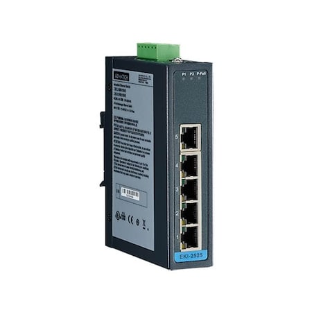 Advantech 5-port 10/100Mbps Unmanaged FE Switch(WideTemp.) EKI-2525I-BU