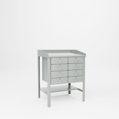 Pucel Standing Shop Desk, 36 in W x 30 in D x 43 in H, Black 1836