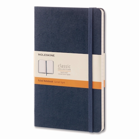 Moleskine Classic Collection Hard Cover Notebook, 1-Subject, Dotted Rule, Sapphire Blue Cover 893601