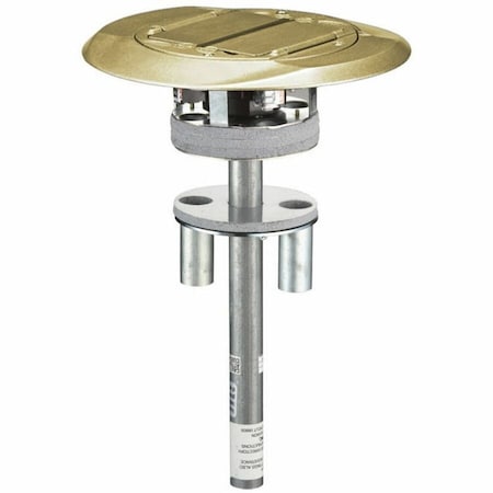 Hubbell Wiring Device-Kellems Fire Rated Poke Through System, 1 Gang, Steel and Brass S1PT4X4BRS