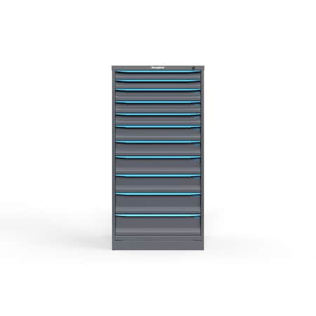 Strong Hold 11 drawer cabinet - (2x 2ft, 3x 3ft, 2x 4ft, 2x 5ft, 2x 6ft) - Blue accents - Keyed Different S3060-PPDAS-1101FS