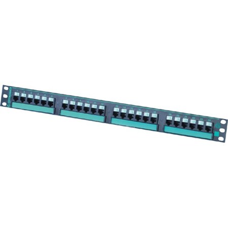 Ortronics 24-PORT PANEL 110-MOD 8W8P, CAT5E T568A/B HD LOADED, 1U, BLACK, CLARITY PHD5E6U24