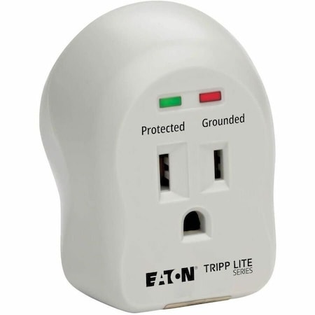 Eaton Tripp Lite Series 1-Outlet Personal Surge Protector, Direct Plug-In, 600 Joules, 2 Diagnostic LEDs SPIKECUBE