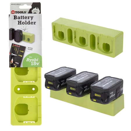 48 Tools Battery Holder, 11 in L, 18 V BH-RYO-GRE-03