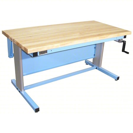 Pro-Line Workstation, Ergo, Solid Maple, Lt Blue EL7230M-L14
