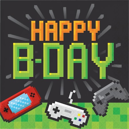 Omg Video Game Party Birthday Napkins, 16PK OM3520709