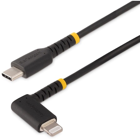 Startech.Com 3FT 1M DURABLE USB-C TO LIGHTNING CABLE - RIGHT-ANGLED HEAVY DUTY RUGGED USB TYPE-C TO RUSB2CLTMM1MR