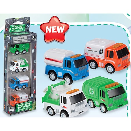 Playmaker Toys Die-Cast Car Pack City Trucks 4 pc 11615