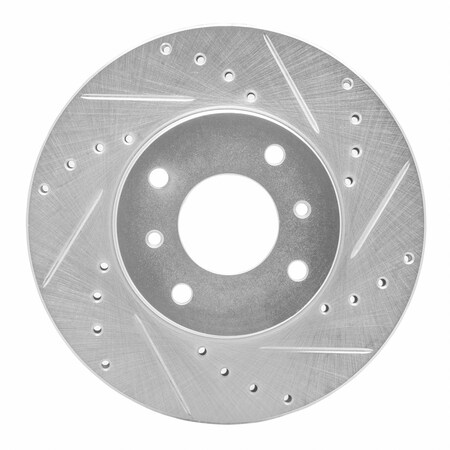 Dynamic Friction Co BRAKE ROTOR DRILLED AND SLOTTED SILVER 631-67040R