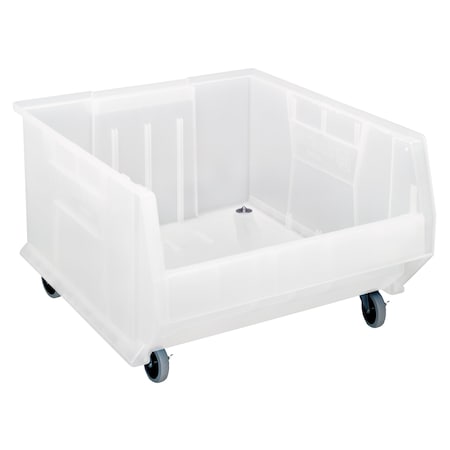 Quantum Food Service QUS967MOBCL Hulk Mobile Stack Shelf Container - 23 7/8 x 22 1/2, Clear