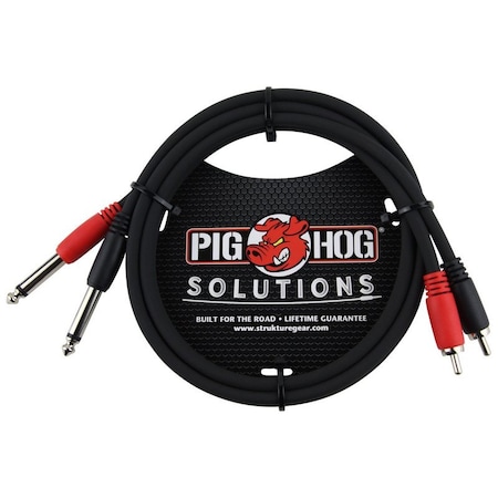 Pig Hog 3-Feet RCA-1/4-in Dual Cable PD-R1403