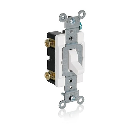 Leviton Wall Switch, Toggle, 3 A, White 1080-W