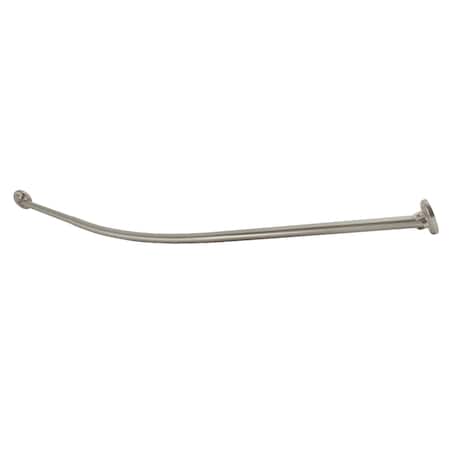 Kingston Brass 72" Stainless Steel Single Curved Shower Curtain Rod, Brushed Nickel CC7218