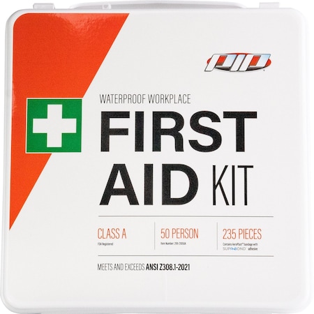 Pip ANSI Class A Waterproof First Aid Kit, 50 Person 299-21050A