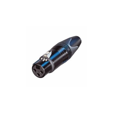 Cable Wholesale Neutrik 3 Pin XLR Female Connector Black Metal NC3FXX-B 30XR-10005