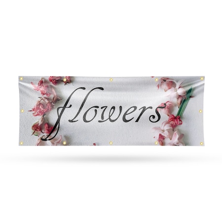 Signmission Flowers, 48 Inch x 120 Inch, Vinyl Banner B-120-30640