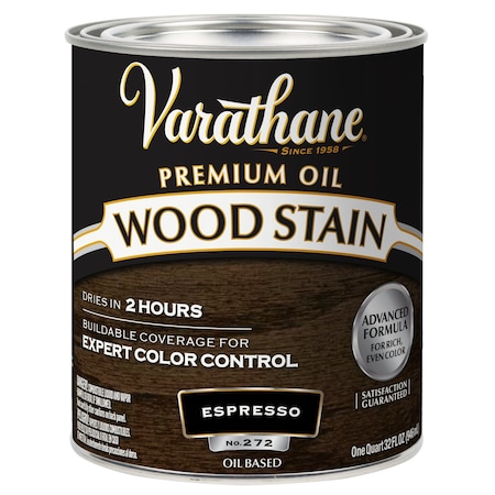 Varathane Premium Wood Stain, Oil Based, Espresso, 1 Quart 241412H