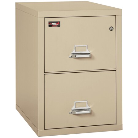 Fireking 12-15/16" W 2 Drawer Fire-Resistant Vertical File Cabinet, Parchment, Letter 2-1929-2PA