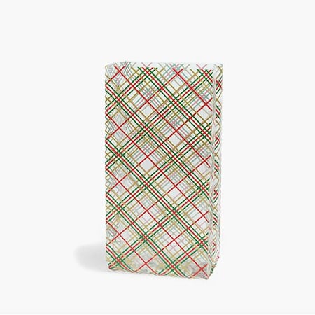 Nashville Wraps Holiday Plaid Cello Bags, 4x2.5x9.5 in, 100PK C2BHP