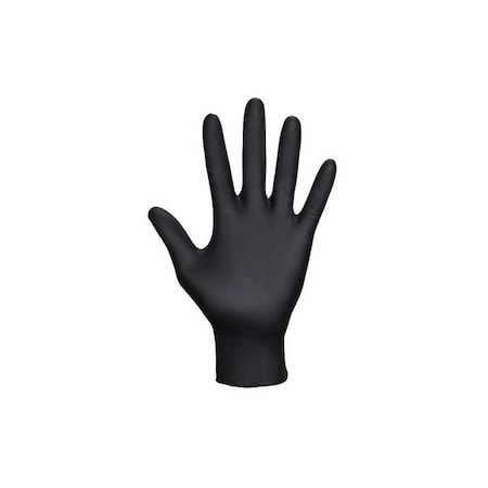 Sas Safety Raven, Disposable Gloves, 7 mil Palm, Nitrile, Powder-Free, XL, 1000 PK, Black 66519