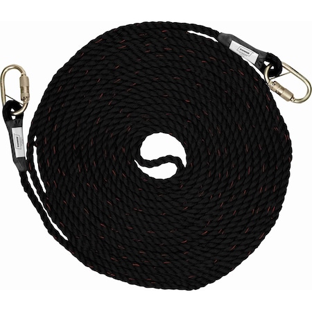 Ironwear 50 ft Lifting Rope w/ Self-Locking Crossbar Carabiners 2900-B-50