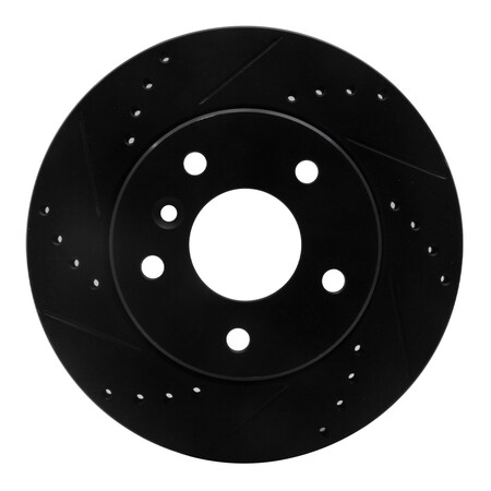 Dynamic Friction Co DFC Brake Rotor - Drilled and Slotted - Black 633-11005L