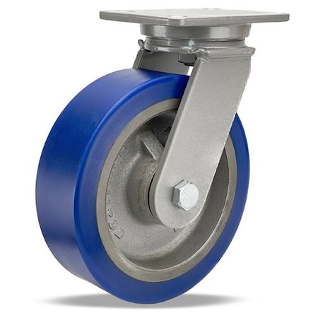 Hamilton Champion Swivel Caster, 10"X3" Ergo-Glide XT 1" thick Poly Cast Iron Wheel S-CH-13EGB-4SL-ZB