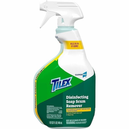 Tilex CloroxPro Disinfecting Soap Scum Remover Spray, Unscented, 32 oz Smart Tube Spray 35604