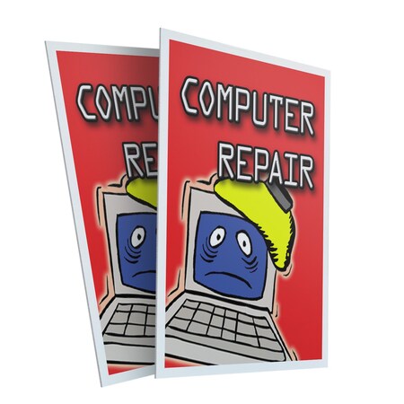 Signmission Computer Repair, Plastic Signs Only 24 Inch x 36 Inch, Corrugated Plastic, 2PK CSB-2436-2PACK-Computer Repair