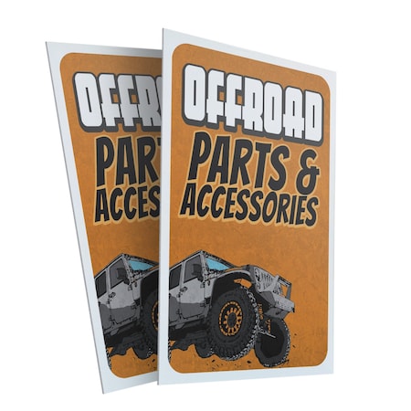 Signmission Off-Road Parts, Plastic Signs Only 24 Inch x 36 Inch, Corrugated Plastic, 2PK CSB-2436-2PACK-30405