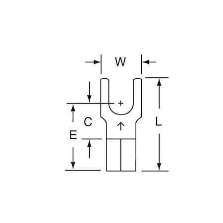 3M Non-Insulated Butted Seam Block Fork Terminal, 1000PK BS-33-10