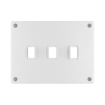 Legrand Wall Plate, 7.34" W, Steel, White WSP03S1PS