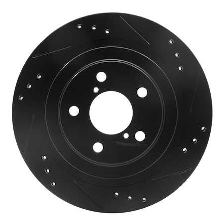 Dynamic Friction Co DFC Brake Rotor - Drilled and Slotted - Black 633-13019R
