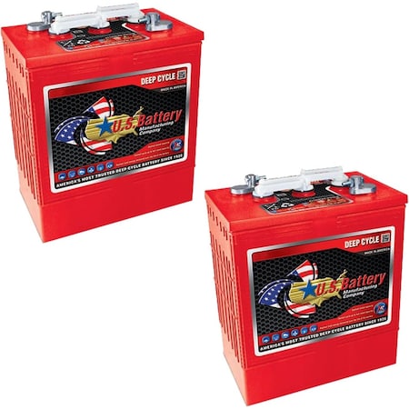 U.S. Battery 6V 310Ah Deep Cycle Flooded Battery Group 902, 2PK US 305 XC2