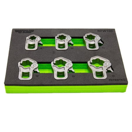 Vim Tools 6 Piece 3/8 Inch Drive Ratcheting Flare Nut Wrench Set RFW100