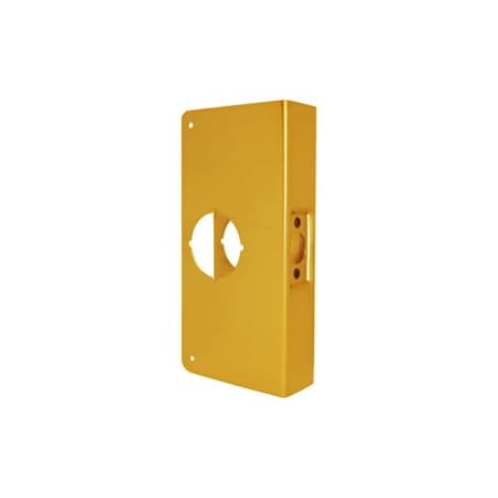 Don-Jo Mfg Door Wrap 2-3/4in Backset, 1-3/4in Door, 4-1/4in W x 9in H, 2-1/8in Hole, AB/609/US5 Antique Brass 4-AB-CW