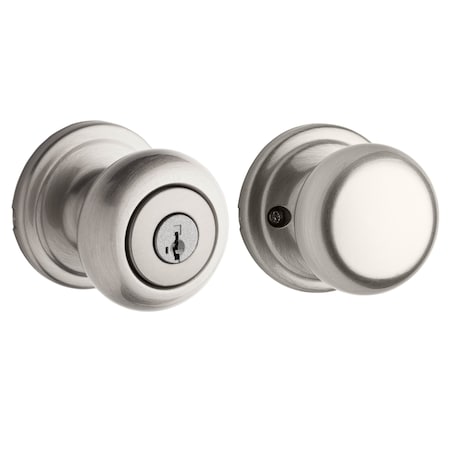 Kwikset Hancock Knob Vestibule Door Lock SmartKey , New Chassis , 6AL Latch, RCS Strike Satin Nickel Finish 750H-15S
