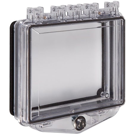 Safety Technology International Enclosure, Polycarbonate, Flush Mount, 7 3/8 in W x 5 1/2 in H x 2 1/8 in D, Clear STI-7510E