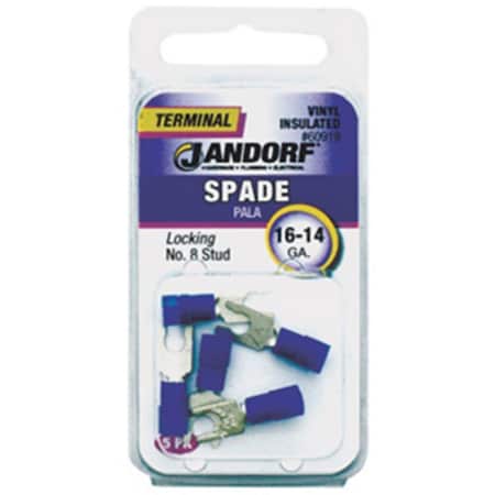 Jandorf Specialty Hardw 60919 Locking Vinyl Insulated Spade Terminal - 16-14 ga., 8 in. Stud 3401254