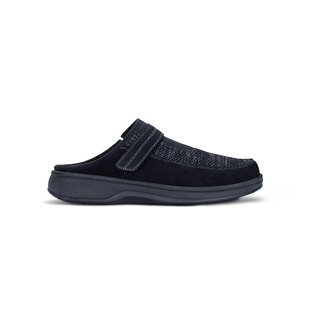 Orthofeet Hudson, Mens Slipper, Black, Size 9 334