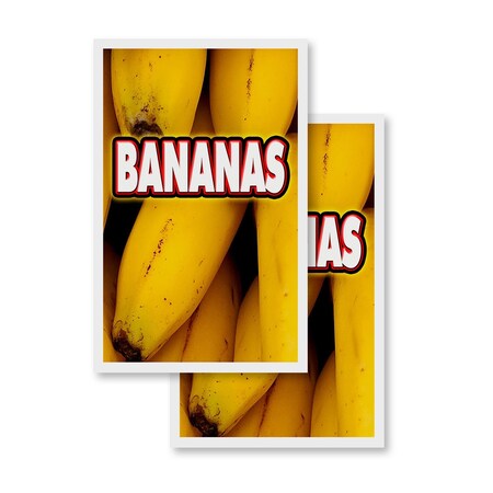 Signmission Bananas, Vinyl Decals Only 24 Inch x 36 Inch, Vinyl Decal, 2PK DSB-2436-2PACK-Bananas