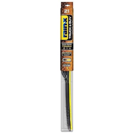 Rain-X Truck & SUV Wiper Blade, Beam Blade, 21 in L Blade, Synthetic Rubber 870221