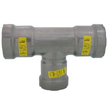 Viega MegaPressG tee P1 1.5 P2 1.5 P3 1.25 carbon steel zinc-nickel coating 25376