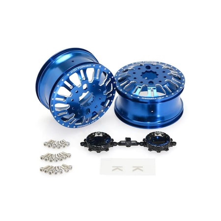 Caracteristicas Atractivas KG1 KD004 Duel Front Dually Wheel, Blue Anodized - 2 Piece CA3526388