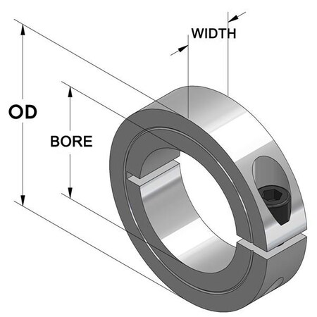 Climax Metal Products One-Piece Clamping Collar CR1C-162-S