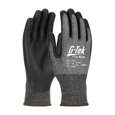 G-Tek POLYKOR X7 TOUCHSCREEN CUT-RESISTANT GLOVES, L, NEOFOAM COATING, NEOFOAM/POLYKOR 16-377/L
