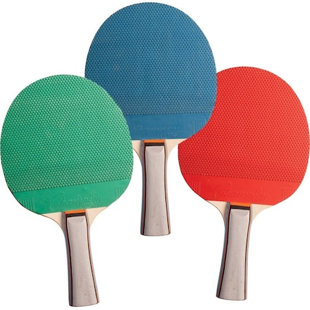 Champion Sports Rubber Face Table Tennis Paddle, 5-Ply, PK6 PN1